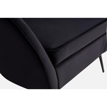 Heinner ARMCHAIR RETRO STYLE - BLACK