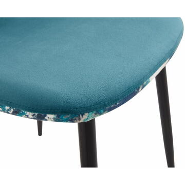 Heinner SET 2 SCAUNE CATIFEA JAQUARD- BLUE