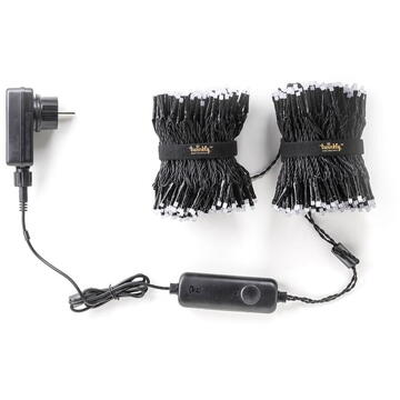 twinkly Instalatie luminoasa pentru Craciun cu WiFi , Google Assistant si Alexa , 600 LED,16 milioane de culori, 48 metri, controlabila de pe smartphone, pentru interior sau exterior