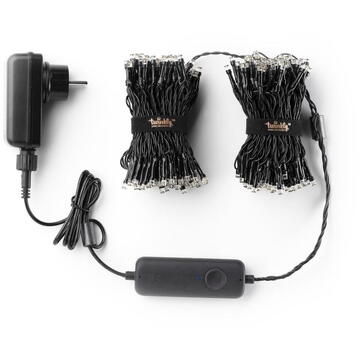 twinkly Instalatie Smart pentru brad de Craciun Gold Edition Generation 2, 250 leduri AWW, Wi-Fi+Bluetooth, controlata prin aplicatie pe smartphone, lungime 20 metri, IP44