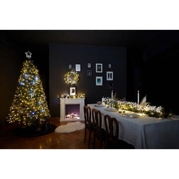 twinkly Instalatie Smart pentru brad de Craciun Gold Edition Generation 2, 250 leduri AWW, Wi-Fi+Bluetooth, controlata prin aplicatie pe smartphone, lungime 20 metri, IP44
