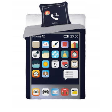 Faro SMARTFON glow-in-the-dark youth bedding set 140x200cm + pillow 70x90cm