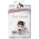 Faro Youth bedding 02 BEST FRIENDS PIES AND CAT set 140x200cm + pillow 70x90cm