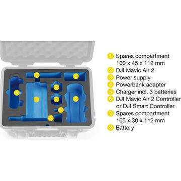 B&W Case type 4000 for DJ Mavic Air 2 / Air 2S yellow