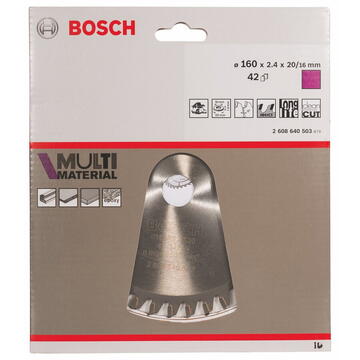 Bosch Panza ferastrau circular multimaterial, 160 x 20 mm, 42 dinti