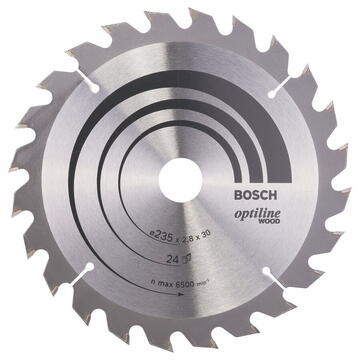 Bosch Panza fierastrau circular pentru lemn, 235x30/25x2.8 mm, 24 dinti