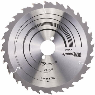 Bosch Disc de fierastrau circular pentru lemn, 190 x 30 mm