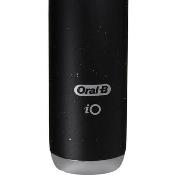 Periute de dinti clasice Braun Oral-B iO10 cu incarcator iOSense, 7 moduri, 1 capat, Suport rezerve, Trusa de calatorie cu incarcator, Negru