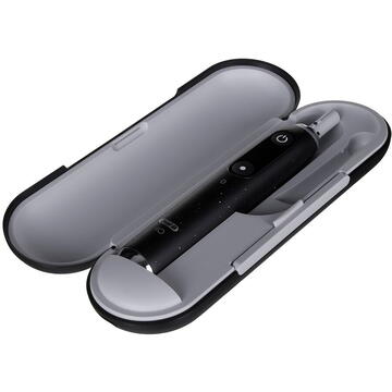 Periute de dinti clasice Braun Oral-B iO10 cu incarcator iOSense, 7 moduri, 1 capat, Suport rezerve, Trusa de calatorie cu incarcator, Negru