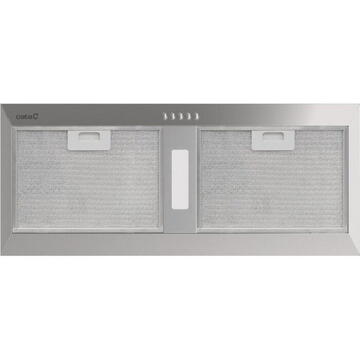 Hota Cata GCB 73 X Hood, Energy efficiency class C, Width 55 cm, Max extraction power 372 m3/h, LED, Stainless steel/Grey