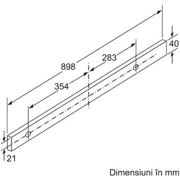 Hota Bosch DFS097A51 Telescopic Hood, A, Width 90 cm, Max extraction power 397 m3/h, Silver Metallic