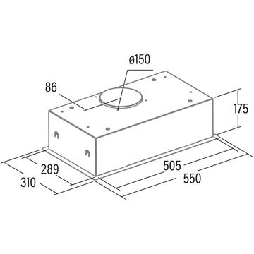 Hota CATA GCB 55 X Hood, Energy efficiency class C, Canopy, Width 55 cm, 371 m³/h, LED, Stainless steel/Grey
