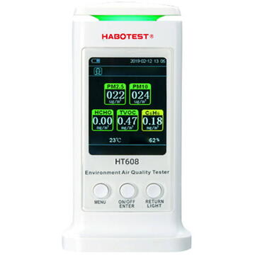 Habotest HT608 intelligent air quality detector, PM 2.5, PM10, benzene