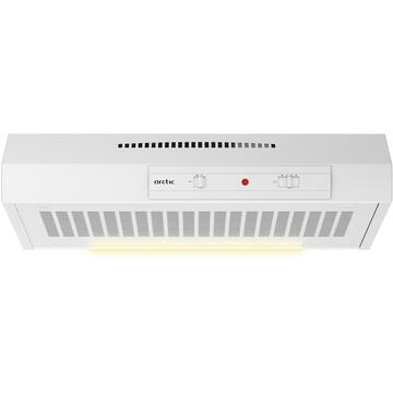 Hota Arctic AH511, Putere de absorbtie 295 mc/h, Iluminare LED, 1 motor, 50 cm, Alb