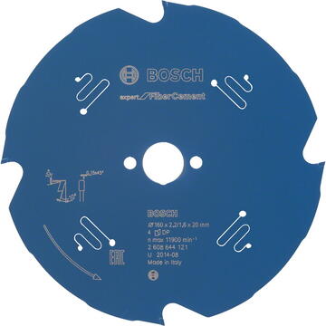 Bosch Panza de fierastrau circular pentru fibrociment, 160 x 20 x 2.2 mm, 4 dinti