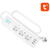 Prelungitor inteligent Gosund P1, Wireless, 3 prize, 3xUSB, 15W, 3A, intrerupator, 1.5 m, compatibil Alexa si Google Assistant, Android/iOS