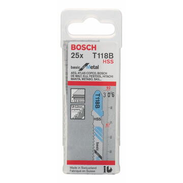 Bosch Set 25 panze fierastrau pendular pentru metal, 100 mm, 25 buc