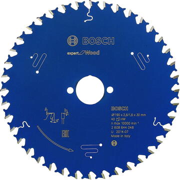 Bosch Lama de fierastrau circular pentru lemn, 190 x 30 x 2,6 mm, 40 dinti