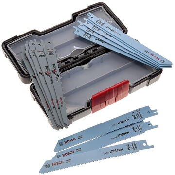 Bosch Set 15 panze pentru fierastrau sabie , taiere lemn si metal, 150 mm
