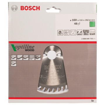 Bosch Panza ferastrau circular pentru lemn, 160 x 20 mm, 48 dinti