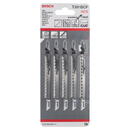 Bosch Set panze de fierastrau vertical pentru lemn, 5 buc