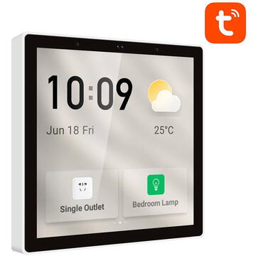 Panou de control Avatto SMART   T6E comutator de perete ZigBee, accepta peste 100 de dispozitive, TUYA, WiFi, Negru