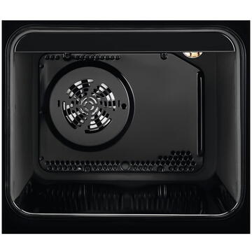 Electrolux LKG504000K, 4 arzatoare, Gaz, Aprindere electrica, Autocuratare catalitica, Grill, 50 cm, Negru