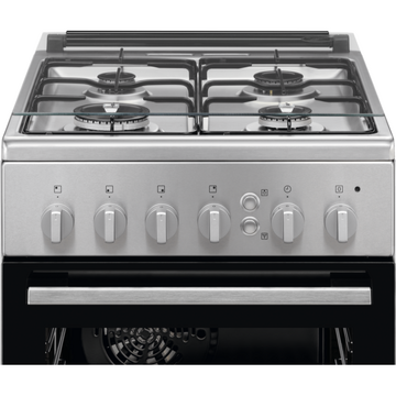 Electrolux LKG504000X, Gaz, 4 arzatoare, Autocuratare catalitica, Aprindere integrata plita, Grill gaz, 50 cm, Inox