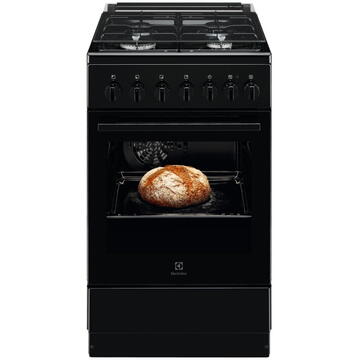 Electrolux LKK520002K, 4 arzatoare, Grill, Aprindere electrica, 50 cm, Negru