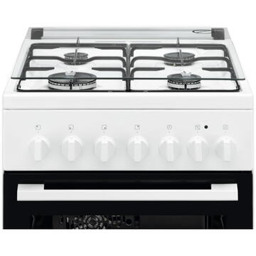 Electrolux LKK520002W, Mixt, 4 arzatoare gaz, Cuptor electric multifunctional,Aprindere integrata, Grill electric, Clasa A, 50 cm, Alb