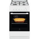 Electrolux LKK520002W, Mixt, 4 arzatoare gaz, Cuptor electric multifunctional,Aprindere integrata, Grill electric, Clasa A, 50 cm, Alb