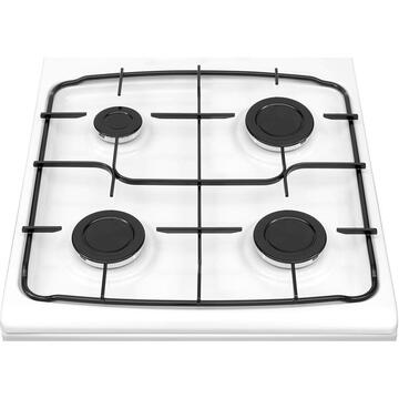 Hansa FCGW51099, 4 arzatoare, Gaz, 50 cm, Alb