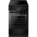 Hansa FCCM58088, Plita vitroceramica, 4 zone de gatit, Electric, Grill, Indicator caldura reziduala, Clasa A, 50 cm, Negru