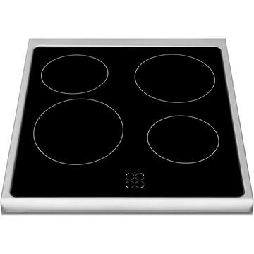 Hansa FCCX580009, electric, 4 zone de gatit, cuptor 65 l, argintiu
