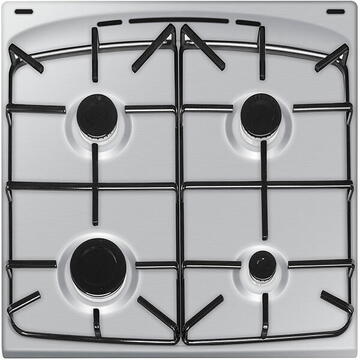 Hansa FCMX681009, 4 arzatoare, Gaz, Aprindere electrica, Grill, 60 cm, Inox