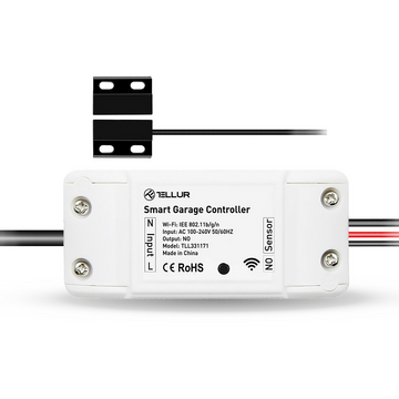 Kit inteligent control usa garaj Tellur TLL331171, 2200 W, 10 A, Alb