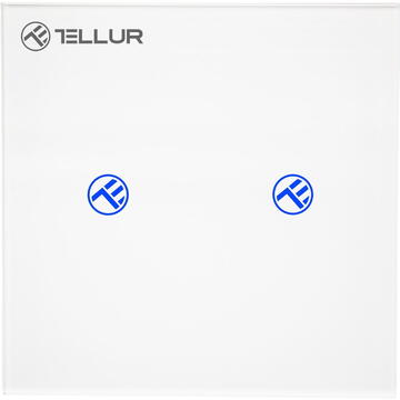 Intrerupator WiFi Tellur Smart, SS2N, 2 porturi, 1800W, 10A