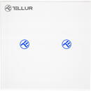 Intrerupator WiFi Tellur Smart, SS2N, 2 porturi, 1800W, 10A