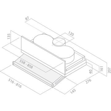 Hota ELICA Ciak LUX GR A L 56 255 mc/h 56 Inox