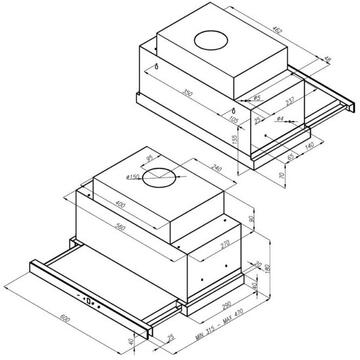 Hota Amica Flat hood FH17175E silver