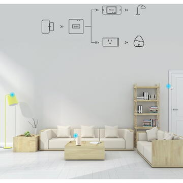 Senzor inteligent pentru usi si ferestre Sonoff SNZB-04, Wireless, 3 V, Alb