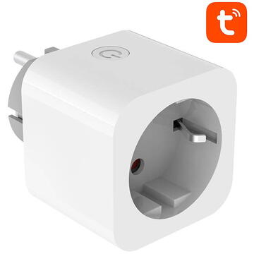 Priza SMART Avatto OT02-EU, Putere 3680W, 16A, WiFi, Tuya, Control vocal, Alb