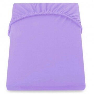 Cearceaf De Pat Cu Elastic 160*200+25 Cm  Yuny  Mally Home – 100%Bbc - Lila
