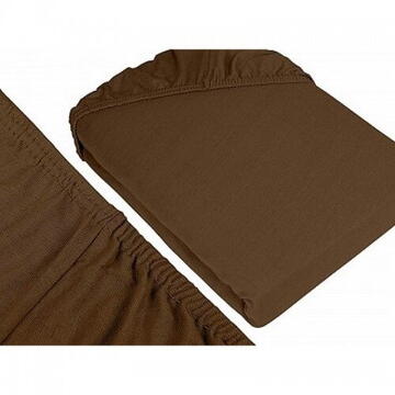 Cearceaf De Pat Cu Elastic 200*200+25 Cm  Yuny  Mally Home – 100%Bbc - Maro