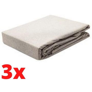 Mally Home SET 3buc. Cearceaf de Pilota 180*200 Yuni Crem