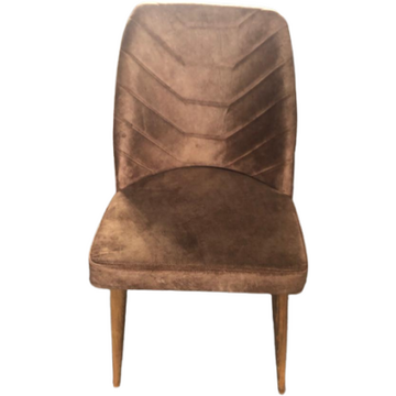 Scaun  Dallas Smart Living Studio Casa, Cu Spatar, Tapitat, Cadru Lemn Natur +Material Textil Maron