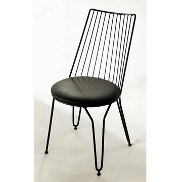 Scaun A Da Marova  Design, Smart Living Studio Casa ,BLACK Metal+Ecoleather