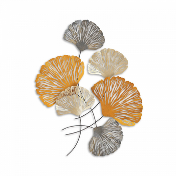 Panou metalic decorativ perete 3D, Deco Art Studio Casa, 100 x 75 cm, Auriu