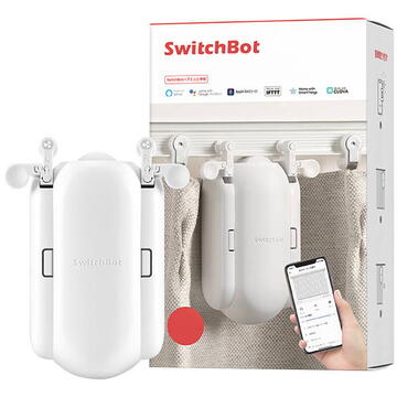 Comutator motor perdea SwitchBot 27639, 3 m, Alb