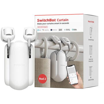 SwitchBot Robot automatizare draperii sau perdele Curtain ROD 2, alb